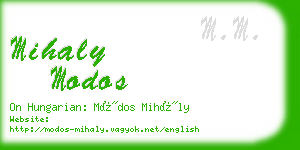 mihaly modos business card